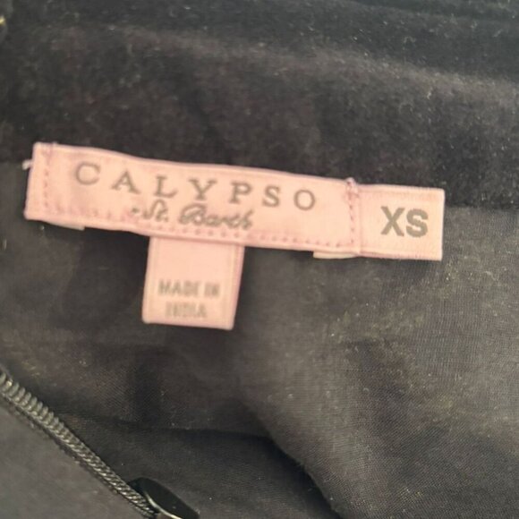 Calypso Womens Golden Embroidered Mini Skirt Black Size XSmall - Picture 5 of 11